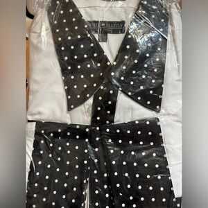 Daniel Ellissa Black & White Stripe French Cuff Shirt Sz 17-17.5 Men